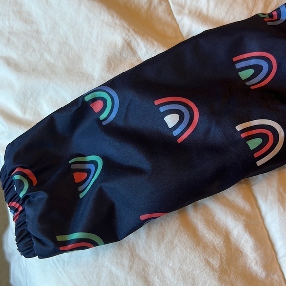 Fleece Lined Rainbow Rain Jacket/Wind Breaker - Picture 2 of 7